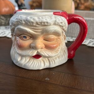 Vintage Santa mug candle